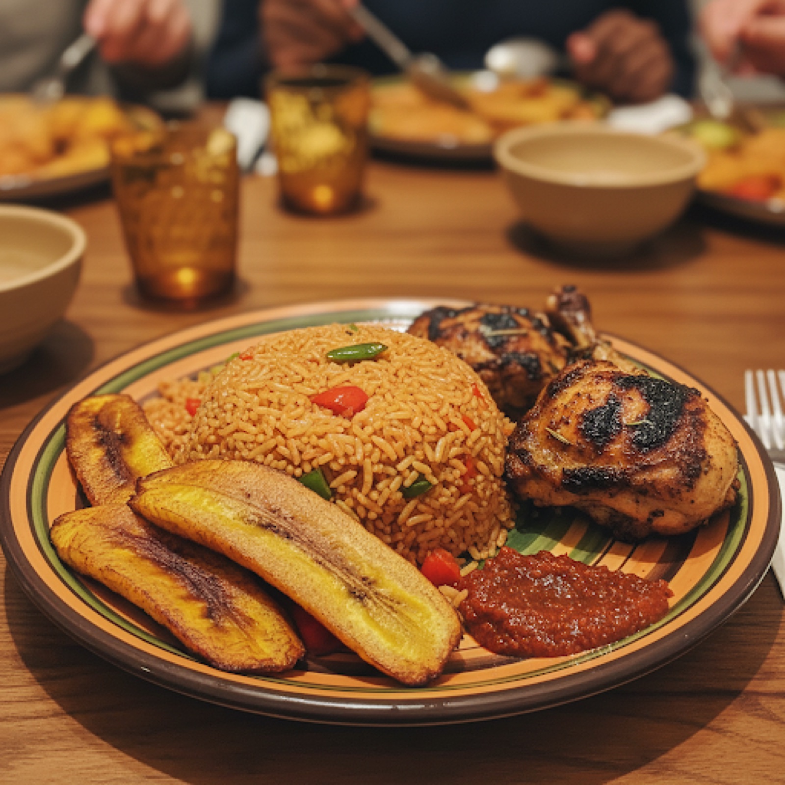 Food photo with warmer table light